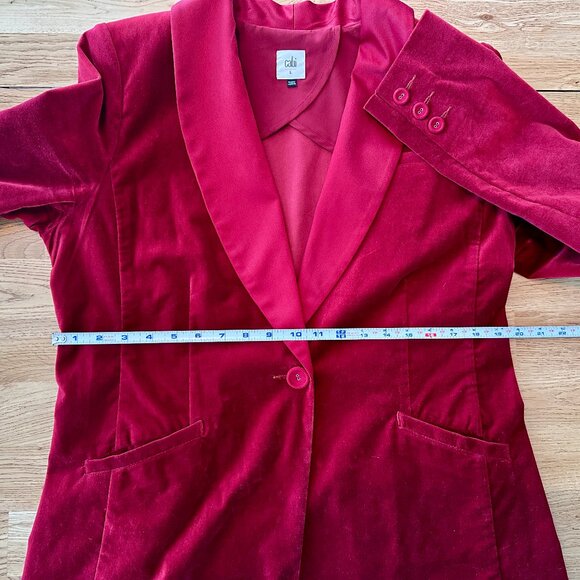 Stunning Red Velvet & Satin Cabi Ford Tuxedo Blazer Style 4623 Sz L - Picture 15 of 16